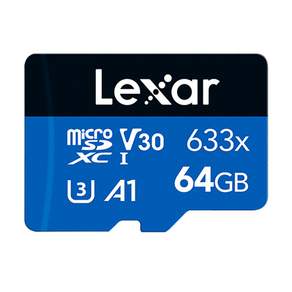 Lexar 雷克沙 高性能 633x GoPro / 運動攝影機 / 黑盒子 / CCTV Micro SD 記憶卡 CLASS10, 64GB