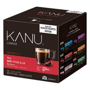 KANU 絲絨中度烘焙膠囊咖啡 Dolce Gusto咖啡機適用, 16顆, 7g, 1盒