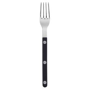 SABRE PARIS Bistrot復古酒館鈕扣系列點心蛋糕叉 16cm 亮面款, 黑色, 1個