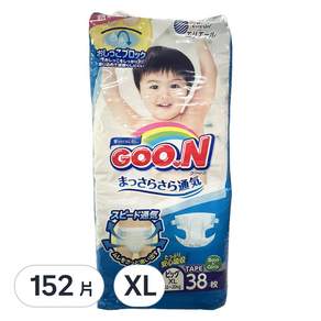 GOO.N 大王 日本境內版 輕薄舒爽 黏貼型尿布, XL, 152片