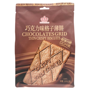 RIH RIH WANG 日日旺 巧克力味格子薄餅, 135g, 3包