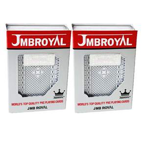 JMBROYAL 全新 JMB ROYAL 高級德州撲克類型王牌撲克牌 2 張, 混色