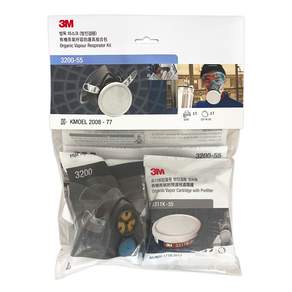 3M 防毒面具+淨化罐套裝3200-55, 混色, 1組