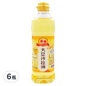 泰山 大豆沙拉油, 600ml, 6瓶