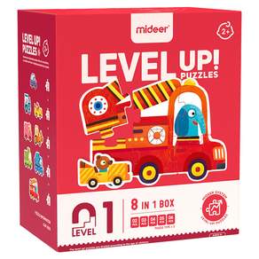 mideer 進階拼圖玩具 動物交通 LEVEL1, 1盒