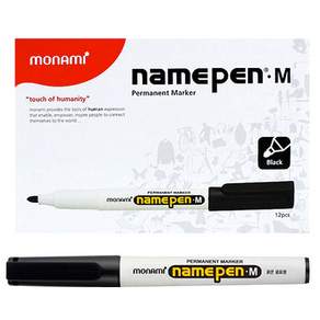 Monami 粗體字筆 M, 黑色的, 12件