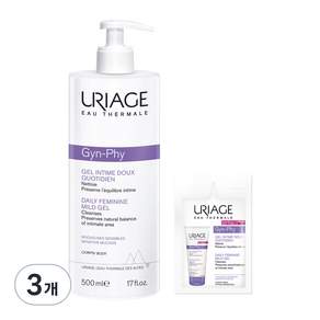 URIAGE 優麗雅 Dermis 每日女性溫和凝膠女性潔面乳 500ml + Dermis 3ml, 3個