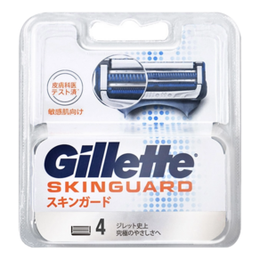 Gillette 吉列 SkinGuard 紳適系列刮鬍刀頭, 4個, 1盒