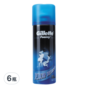 Gillette 吉列 刮鬍泡 薄荷, 210g, 6瓶