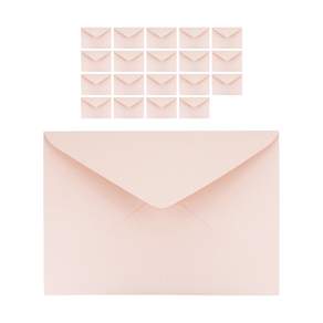 明信片信封 195 x 135 毫米, 淺粉色, 20個