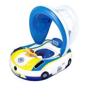 little tikes 警車造型遮陽泳圈, 混色, 1入