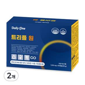 Daily One 三倍1Omega-3礦物質綜合維他命綜合營養劑 1100mg, 90顆, 2個