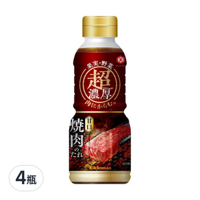 KIKKOMAN 龜甲萬 超濃厚燒肉醬 甘口, 4瓶