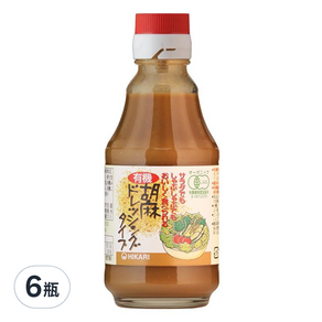 HIKARI FOODS 光食品 有機和風胡麻醬, 225g, 6瓶