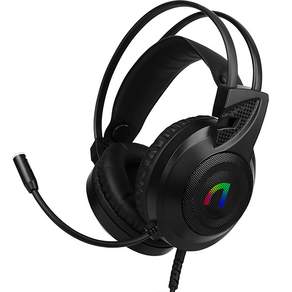 ABKO Virtual 7.1 RGB 遊戲耳機, 黑色的, N460