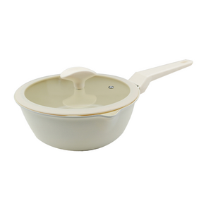 VERONA 多功能陶瓷單柄鍋 附蓋 奶油象牙白色, 24cm, 1個