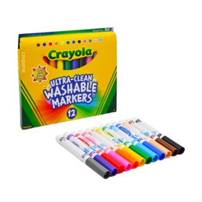 Crayola 繪兒樂 可水洗錐頭彩色筆, 12色, 1盒