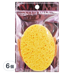 台灣 COSMOS 洗臉海棉, 中, 橢圓形, 6個