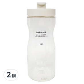 LocknLock 樂扣樂扣 輕鬆手提PET冷水壺, 白色蓋, 1.2L, 2個