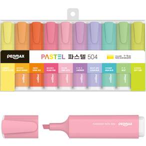 Penmax 螢光筆組 504號 10入, 1盒, 10色