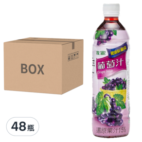 波蜜 葡萄汁, 580ml, 48瓶