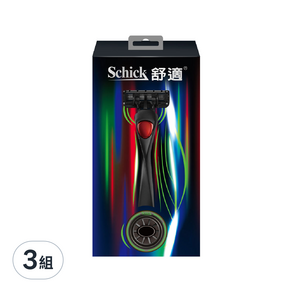 Schick 舒適牌 舒適5刮鬍刀, 刀架*1+刀頭*3+贈刀架底座 6'S, 3組