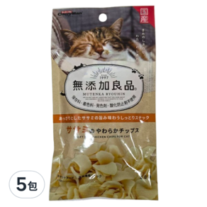 CattyMan 無添加良品 貓零食, 雞肉薄切片, 40g, 5包