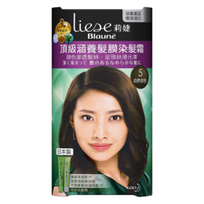 Liese 莉婕 頂級涵養髮膜染髮霜, 5 自然棕, 80g, 1盒