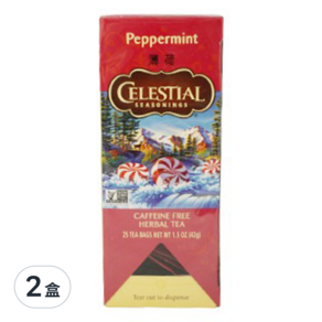 CELESTIAL SEASONINGS 詩尚草本 薄荷茶, 1.68g, 25包, 2盒