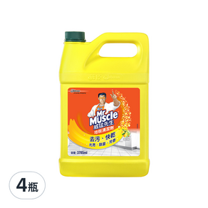 Mr Muscle 威猛先生 地板清潔劑 清新檸檬, 3785ml, 4瓶