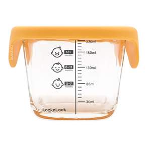 LocknLock 樂扣樂扣 副食品保鮮盒 透氣孔蓋款, 橘色, 260ml, 3個