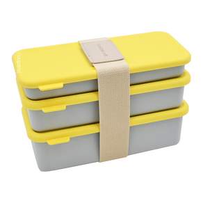 LocknLock 樂扣樂扣 DosiLock系列便當盒4件組, 黃色, 1組