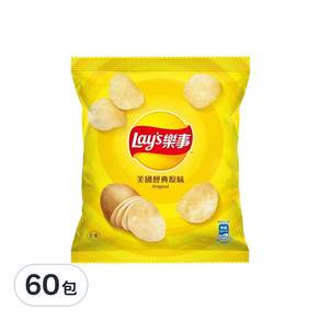 Lay's 樂事 洋芋片 美國經典原味, 34g, 60包