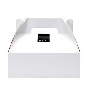 Indicay 白色手柄盒 Vs 20p + Mercy 現代黑色貼紙 20p, 1組, 盒子(白色)+貼紙(黑色)