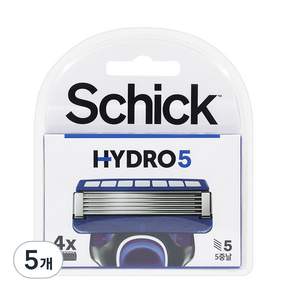 Schick 舒適牌 Hydro 5 高級刮鬍刀片, 4入, 5個