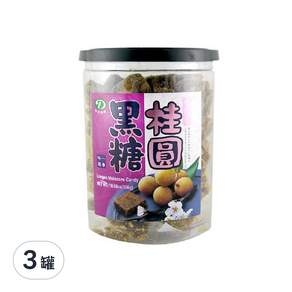 綠得製菓 桂圓黑糖塊, 300g, 3罐