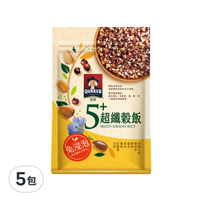 QUAKER 桂格 5+超纖穀飯, 1kg, 5包