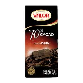 西班牙 VALOR 70%純黑巧克力片, 100g, 1片