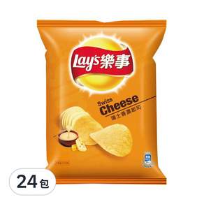 Lay's 樂事 洋芋片 瑞士香濃起司, 34g, 24包