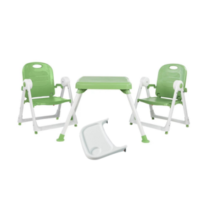 Zoe 兩椅一桌雙人組合 附白色小餐盤, 抹茶綠