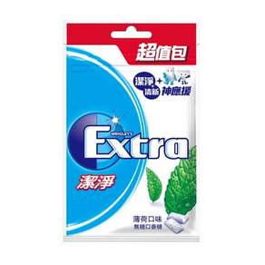 Extra 益齒達 潔淨無糖口香糖 薄荷口味 5包, 140g, 1袋