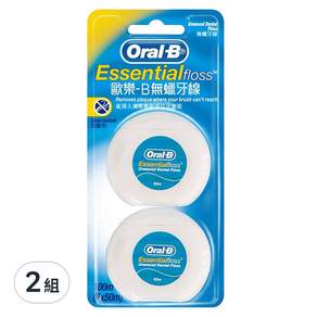 Oral-B 歐樂B 無蠟牙線, 50m, 2入, 2組