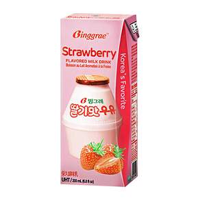 Binggrae 草莓牛奶, 200ml, 6入