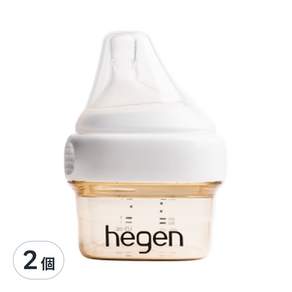 hegen 金色奇蹟 PPSU多功能方圓型寬口奶瓶 0歲以上, 金色透明色, 60ml, 2個