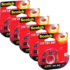 3M Scotch 輕便型膠台附膠帶 18mm*15m, 5入