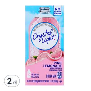 Crystal Light 粉紅檸檬汽水沖泡粉, 3.68g, 10包, 2盒