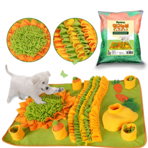 胡蘿蔔農夫小狗鼻子工作零食玩耍大墊子, 1個, 橘色