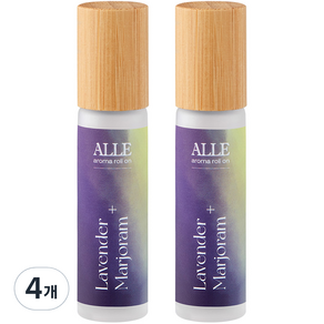 ALLE 滾珠香氛精油 薰衣草&馬鬱蘭, 4個, 10ml