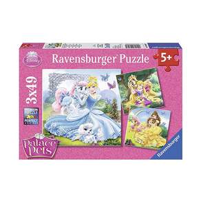 Ravensburger 德國維寶 拼圖 迪士尼公主三入組 RV09346, 147片, 1盒