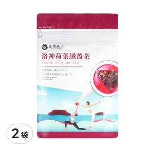 台灣茶人 洛神荷葉纖盈茶, 3.3g, 10入, 2袋